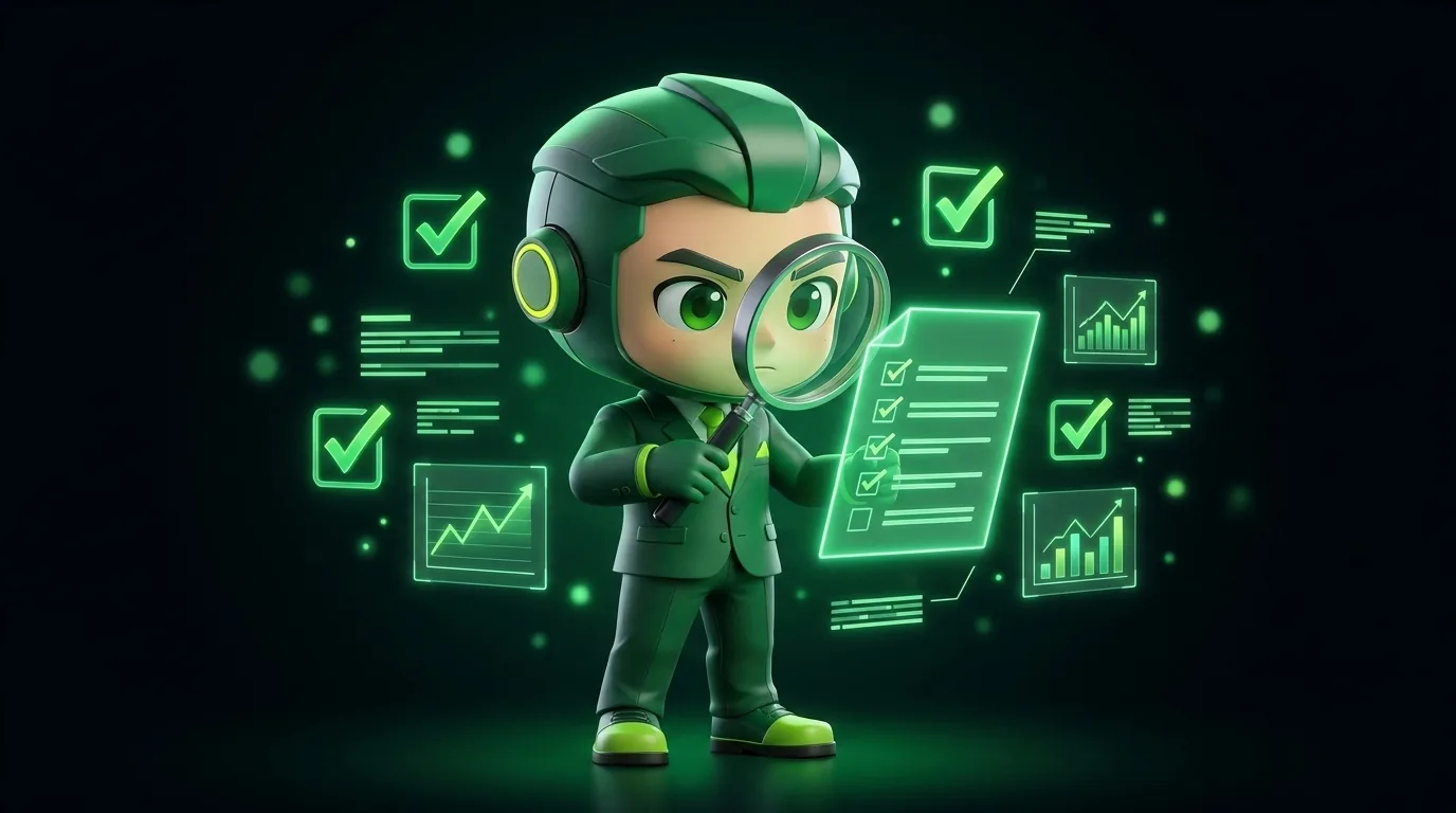 Fewpips mascot reviewing a comparison audit