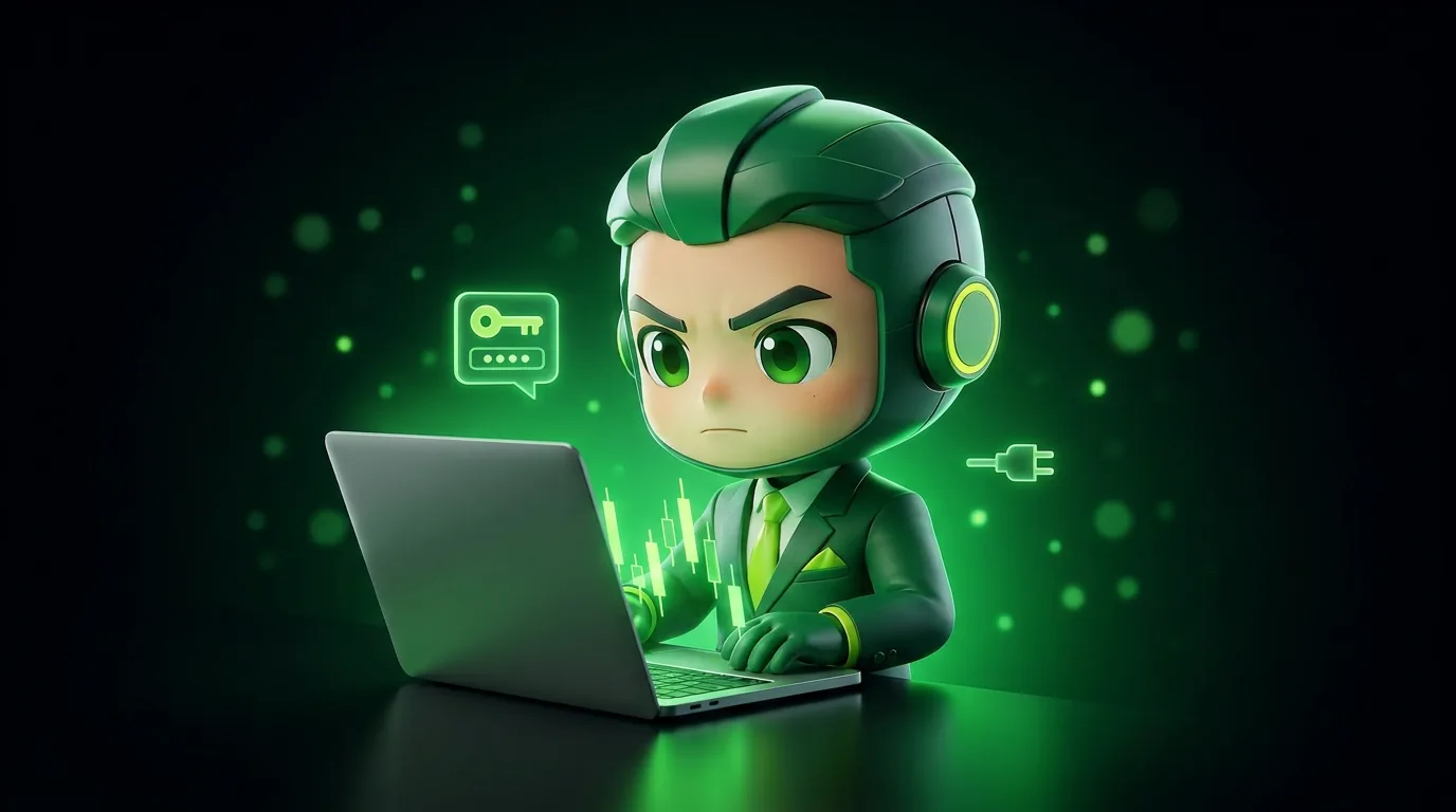 Fewpips mascot at a platform login screen
